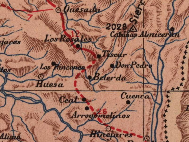 Aldea Arroyo Molinos - Aldea Arroyo Molinos. Mapa 1901