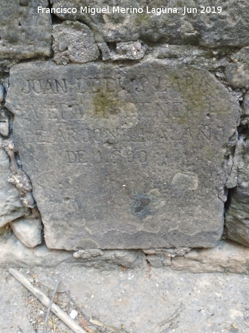 Molinos de Casas Nuevas - Molinos de Casas Nuevas. Inscripcin de 1900 del Molino Sur