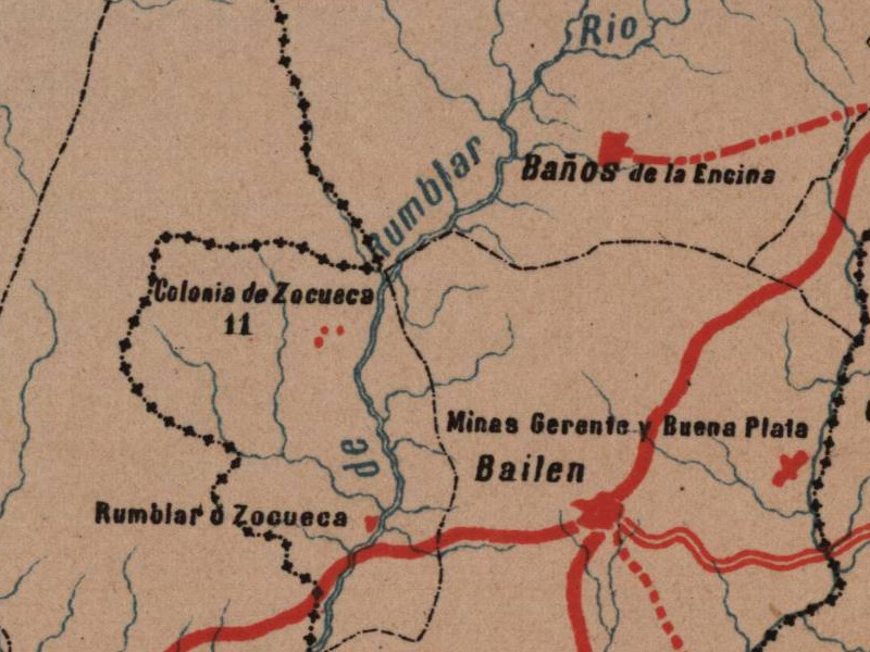 Aldea Zocueca - Aldea Zocueca. Mapa 1885
