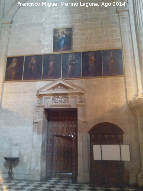 Catedral de Jan. Nave de la Epstola - Catedral de Jan. Nave de la Epstola. Puerta del despacho