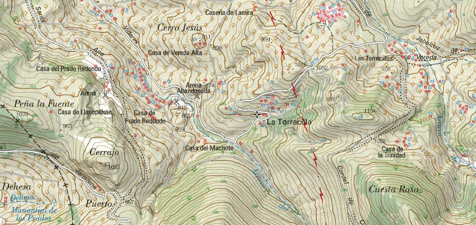 Casera de la Torrecilla - Casera de la Torrecilla. Mapa