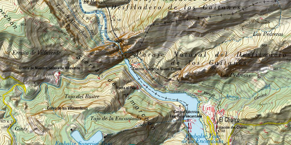 Central elctrica Nuevo Chorro - Central elctrica Nuevo Chorro. Mapa