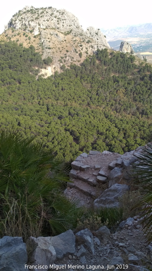 Escalera rabe - Escalera rabe. Vistas hacia el Cerro de los Hornos