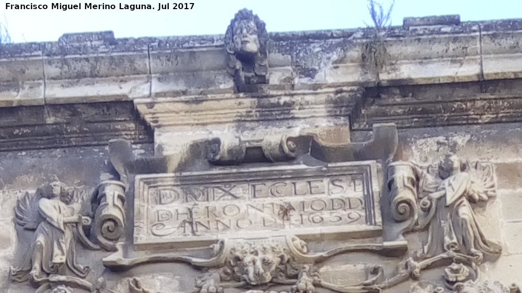 Catedral de Granada. Puerta de San Jernimo - Catedral de Granada. Puerta de San Jernimo. Cartela