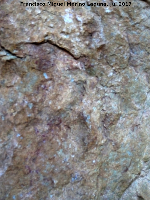 Pinturas rupestres del Abrigo de la Piedra del Agujero I - Pinturas rupestres del Abrigo de la Piedra del Agujero I. Antropomorfo simple