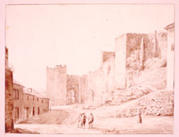 Torren de la Calle Fuente Seca II - Torren de la Calle Fuente Seca II. Dibujo donde se ve su posicin con la Puerta del Losal