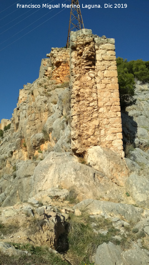 Muralla de Jan. Torren Sur III - Muralla de Jan. Torren Sur III. Arranque del lienzo cristiano