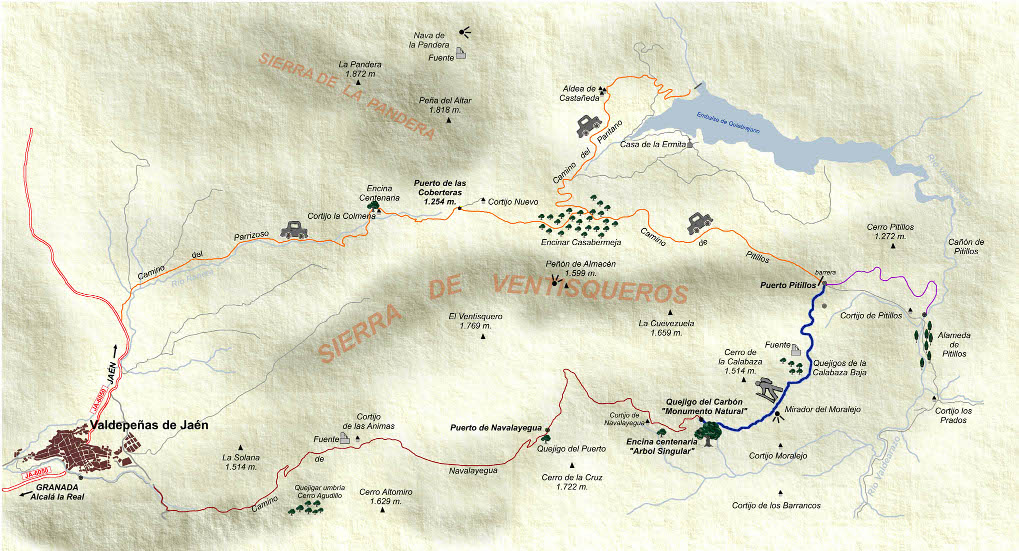 Ventisqueros - Ventisqueros. Mapa