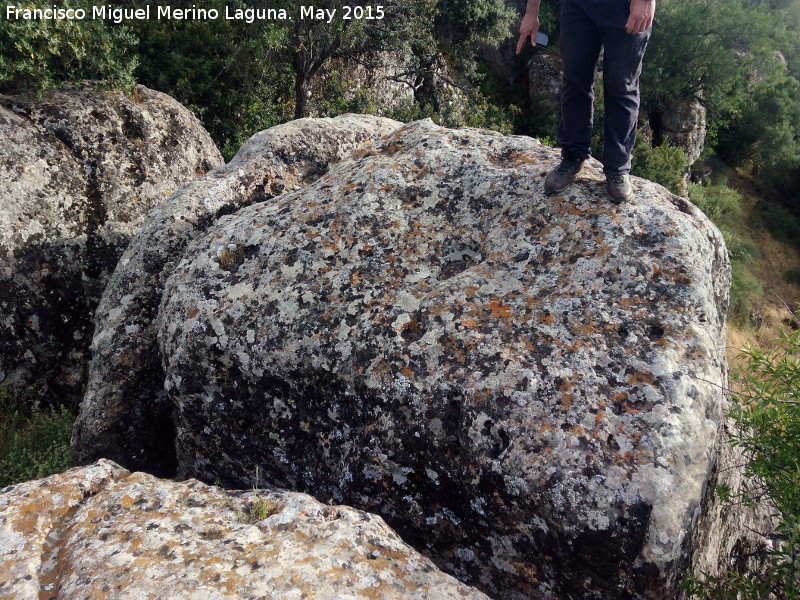 Petroglifos rupestres de la Piedra Hueca Grande - Petroglifos rupestres de la Piedra Hueca Grande. Piedras laterales con cazoletas y canales