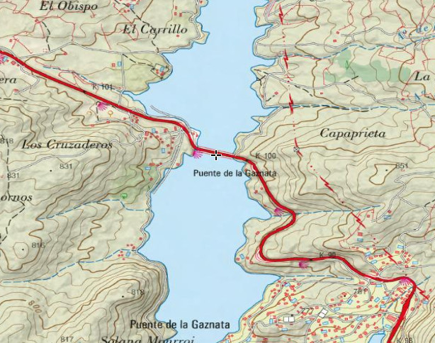 Puente de la Gaznata - Puente de la Gaznata. Mapa