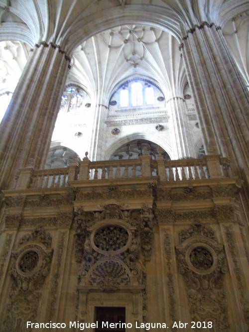 Catedral Nueva. Coro - Catedral Nueva. Coro. Bveda desde la nave de la Epstola