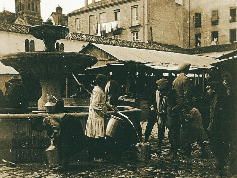 Mercado de San Francisco - Mercado de San Francisco. Foto antigua