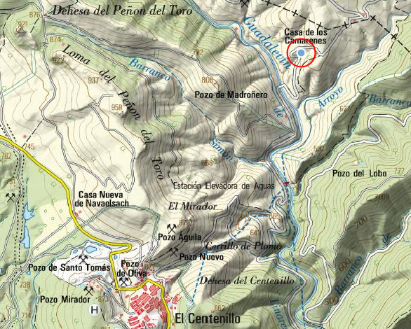 Cortijo de los Camarenes - Cortijo de los Camarenes. Mapa