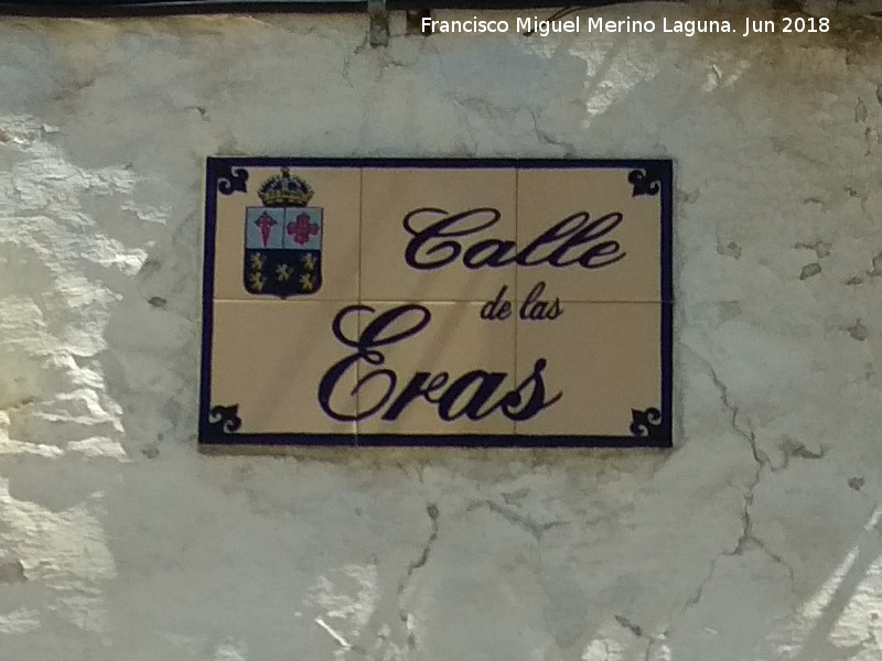 Calle Eras - Calle Eras. Placa