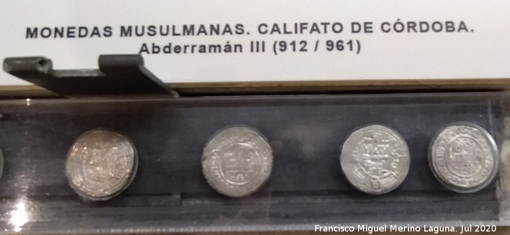 Historia de C�rdoba - Historia de C�rdoba. Monedas de Abderram�n III. Museo La frontera y los castillos - Olvera