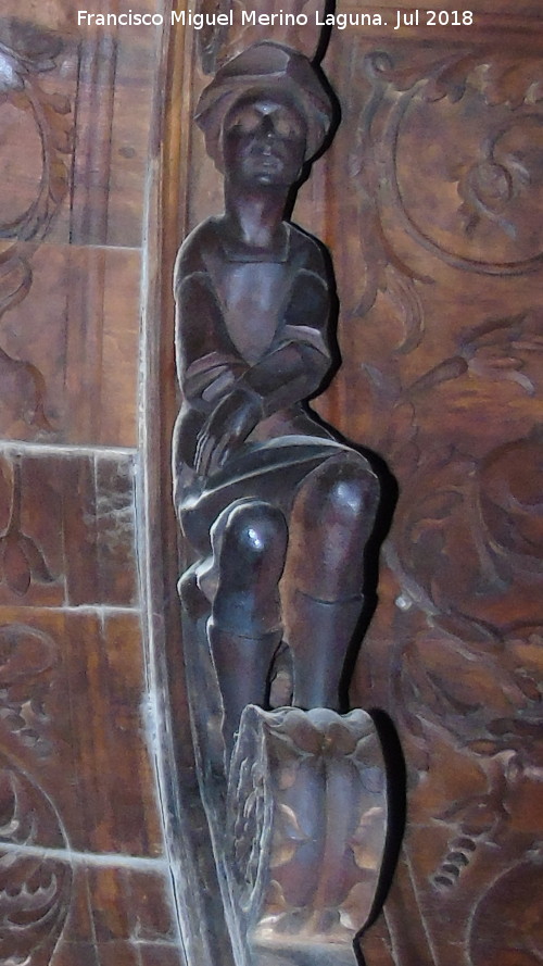 Catedral de Jan. Coro. Sueo de Jos, hijo de Jacob - Catedral de Jan. Coro. Sueo de Jos, hijo de Jacob. Figura baja de la derecha