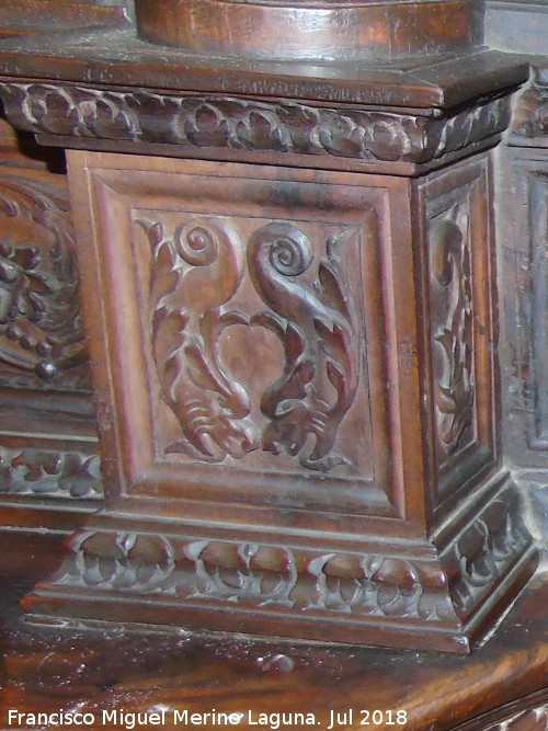 Catedral de Jan. Coro. Sueo de Jos - Catedral de Jan. Coro. Sueo de Jos. Pedestal derecho