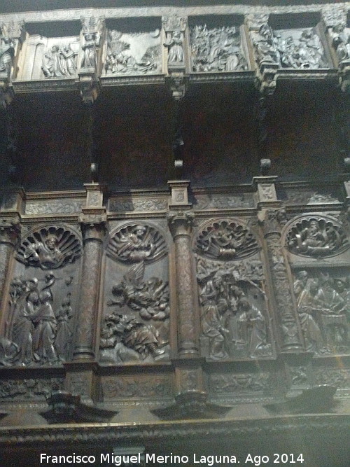 Catedral de Jan. Coro. Nacimiento de Jess - Catedral de Jan. Coro. Nacimiento de Jess. Visitacin de la Virgen a Santa Isabel, El Sueo de Jos, Nacimiento de Jess y Circuncisin de Jess