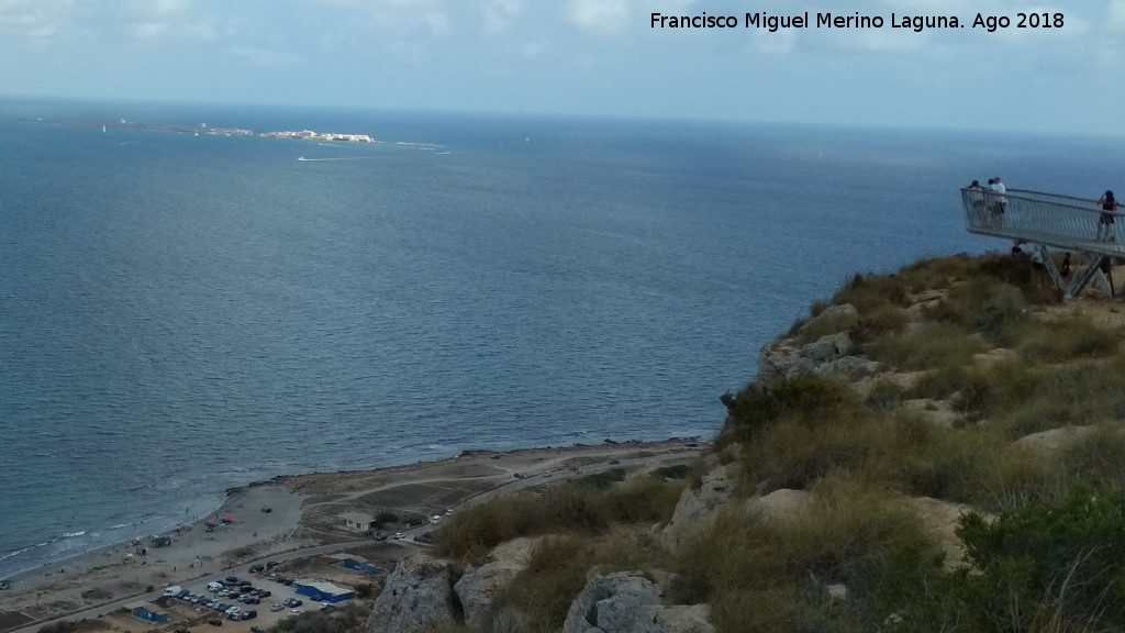 Mirador del Faro de Santa Pola - Mirador del Faro de Santa Pola. Con la Isla de Nueva Tabarca al fondo