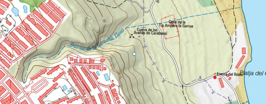 Barranco de la Cueva de las Flores - Barranco de la Cueva de las Flores. Mapa