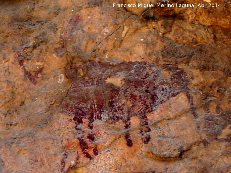 Pinturas rupestres de la Cueva del Engarbo I. Grupo II. Panel VIII - Pinturas rupestres de la Cueva del Engarbo I. Grupo II. Panel VIII. 