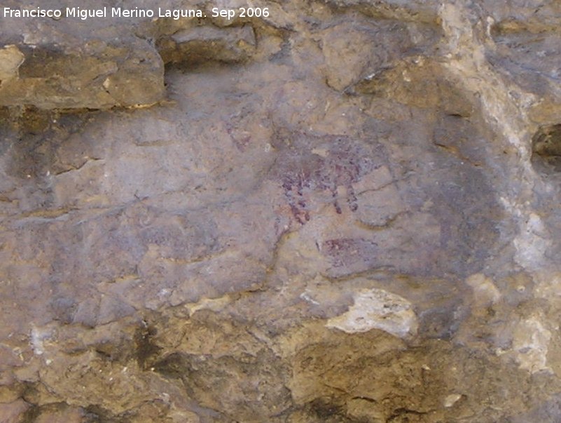 Pinturas rupestres de la Cueva del Engarbo I. Grupo II. Panel VIII - Pinturas rupestres de la Cueva del Engarbo I. Grupo II. Panel VIII. 