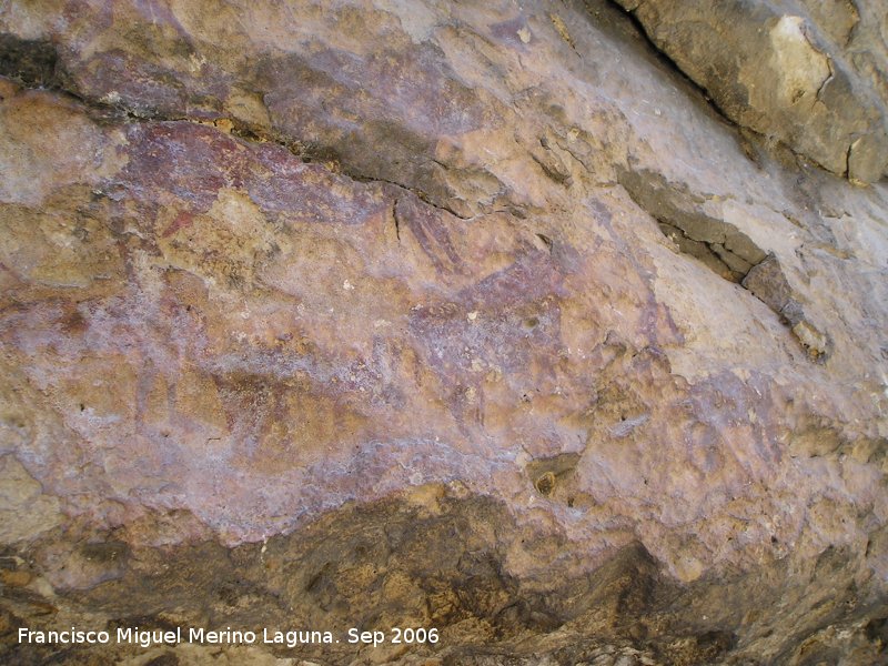 Pinturas rupestres de la Cueva del Engarbo I. Grupo II. Panel VII - Pinturas rupestres de la Cueva del Engarbo I. Grupo II. Panel VII. 