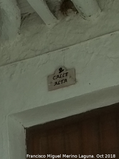 Calle Alta - Calle Alta. Placa