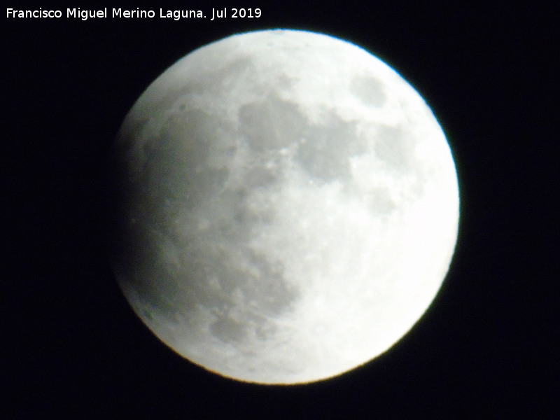 Luna - Luna. Inicio de eclipse desde Santa Pola