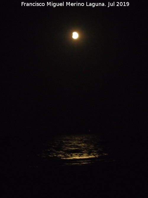 Luna - Luna. Inicio de eclipse desde Santa Pola