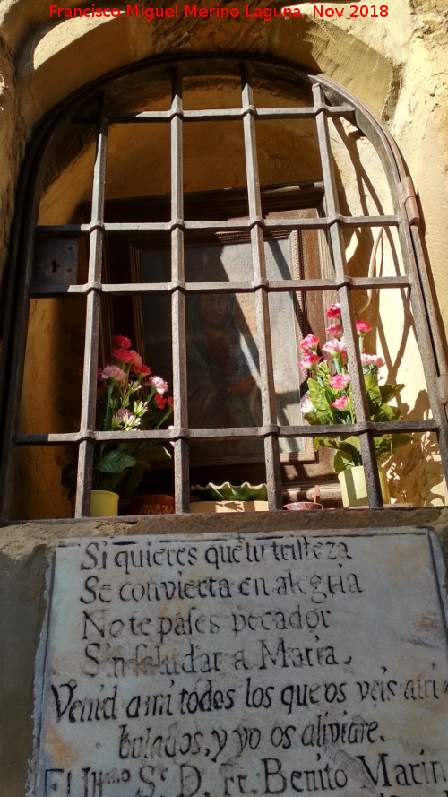 Hornacina del Arco del Barbudo - Hornacina del Arco del Barbudo. Hornacina