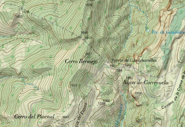 Puerto de Guadahornillos - Puerto de Guadahornillos. Mapa