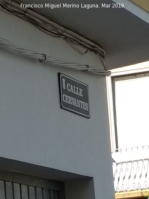 Calle Cervantes - Calle Cervantes. Placa