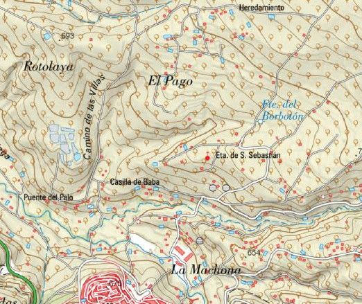 Fuente del Borbotn - Fuente del Borbotn. Mapa