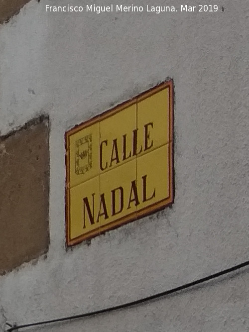 Calle Nadal - Calle Nadal. Placa