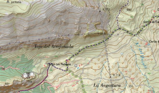 Tajo del Arrejanado - Tajo del Arrejanado. Mapa