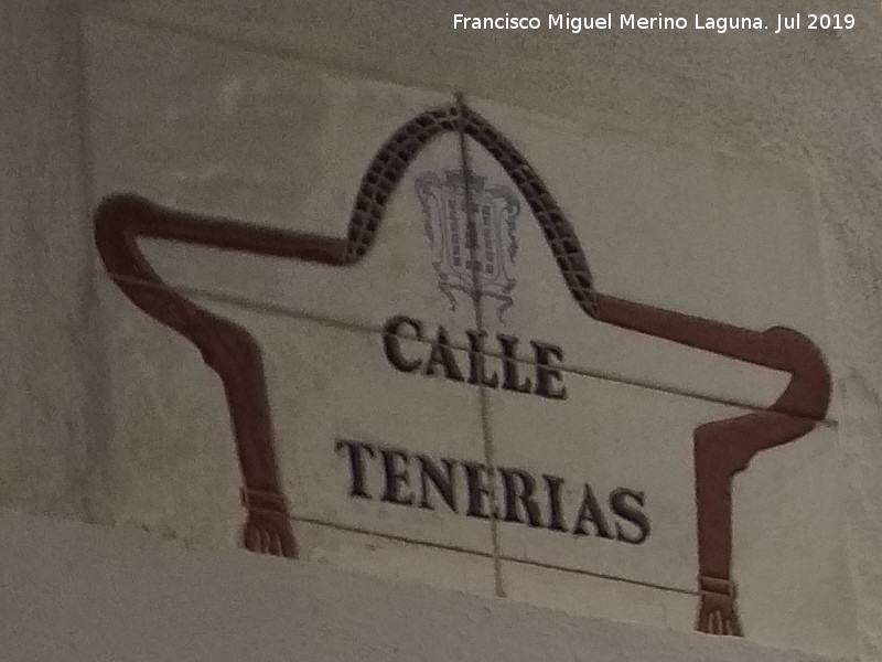 Calle Teneras - Calle Teneras. Placa