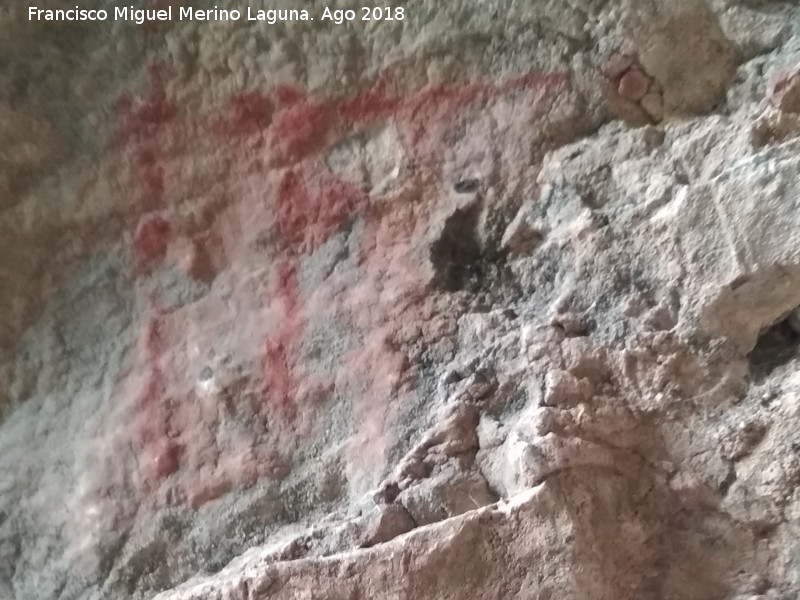 Pinturas rupestres y grabados de la Cueva de Mingo Lpez - Pinturas rupestres y grabados de la Cueva de Mingo Lpez. Pectiniforme