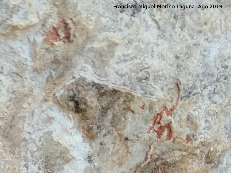 Pinturas rupestres y cazoletas Abrigo Trepada del Clarillo III - Pinturas rupestres y cazoletas Abrigo Trepada del Clarillo III. Puntos superiores