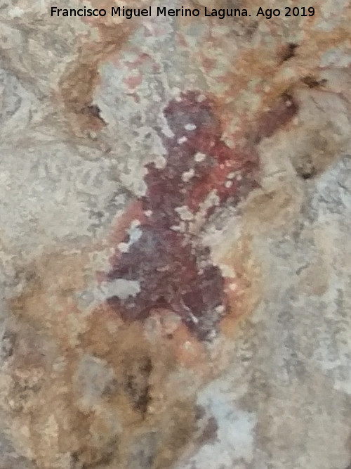 Pinturas rupestres y cazoletas Abrigo Trepada del Clarillo III - Pinturas rupestres y cazoletas Abrigo Trepada del Clarillo III. Mancha