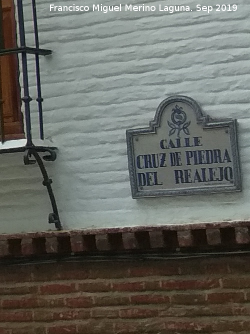 Calle Cruz de Piedra del Realejo - Calle Cruz de Piedra del Realejo. Placa