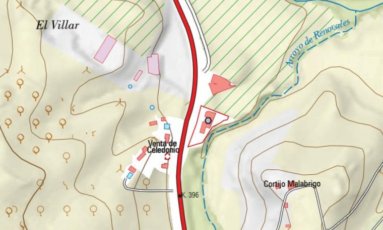 Venta de Celedonio - Venta de Celedonio. Mapa