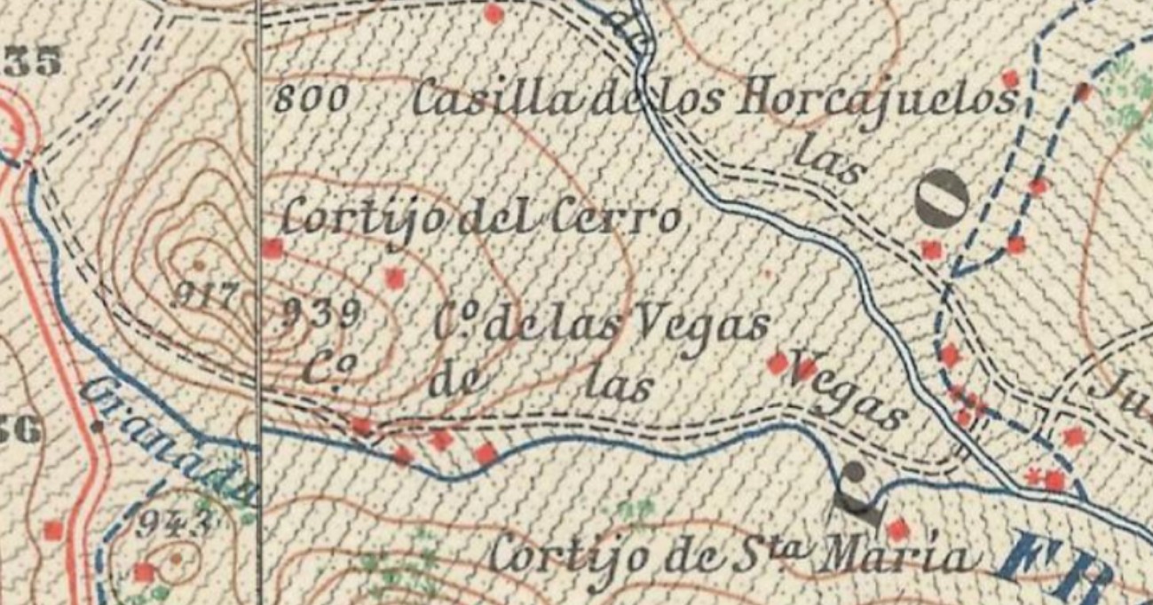 Cortijo de las Vegas - Cortijo de las Vegas. Mapa antiguo