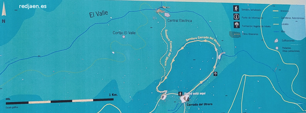 Sendero Cerrada de Utrero - Sendero Cerrada de Utrero. Mapa