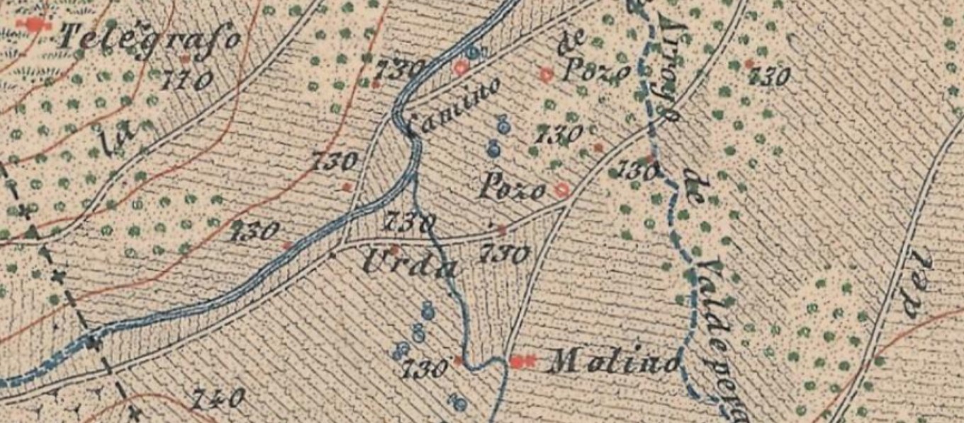 Noria de la Magdalena - Noria de la Magdalena. Mapa antiguo