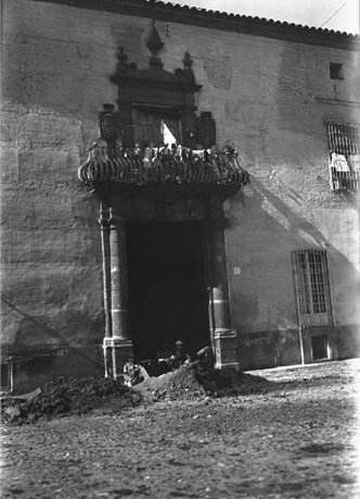 Casa palacio del Altozano de Santa Marina - Casa palacio del Altozano de Santa Marina. Foto antigua