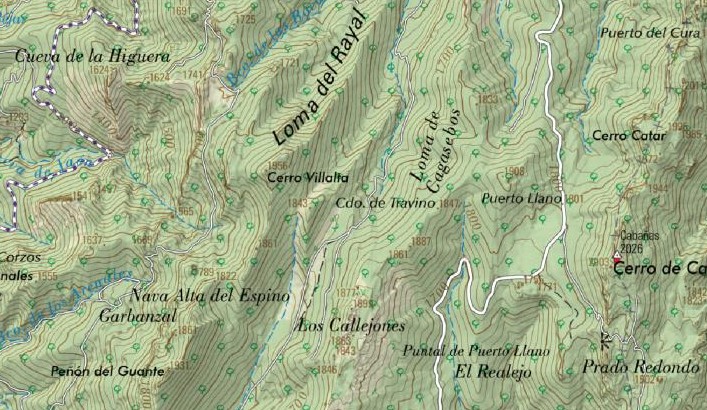 Collado de Travino - Collado de Travino. Mapa