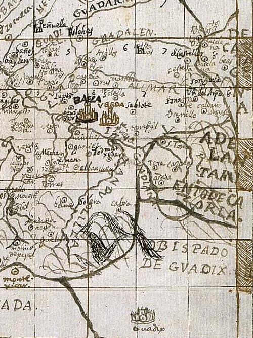 Castillo de Nnchez - Castillo de Nnchez. Mapa de 1641