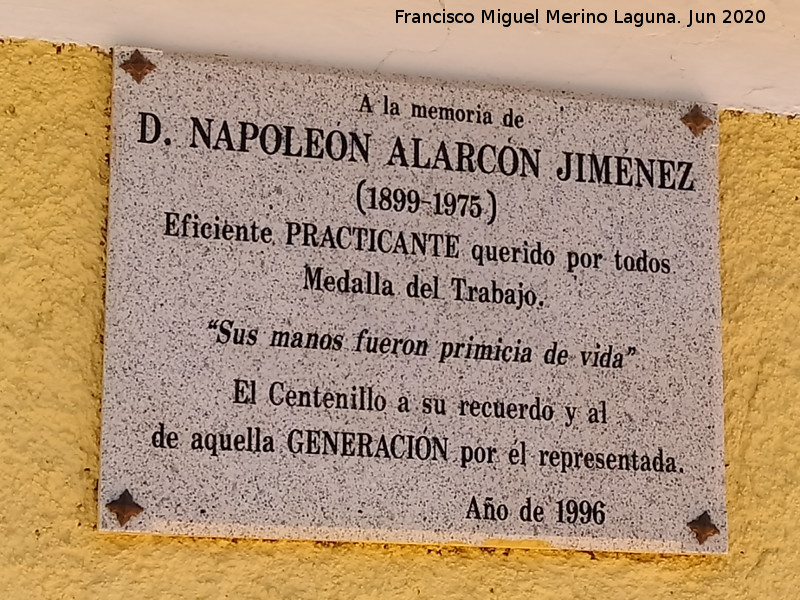 1975 - 1975. Placa en El Centenillo - Ba�os de la Encina