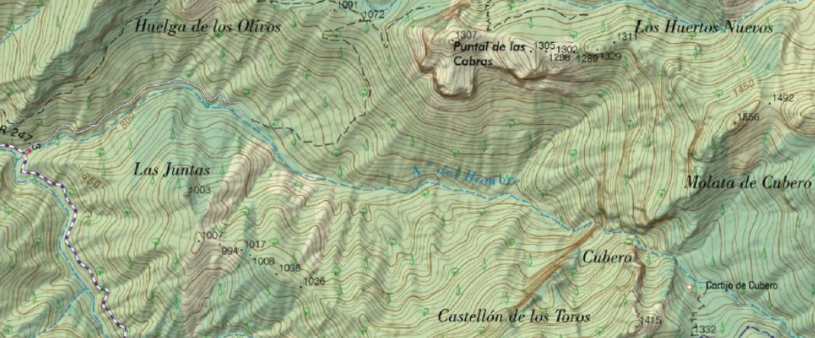 Arroyo del Hombre - Arroyo del Hombre. Mapa